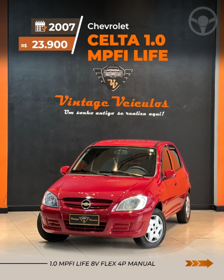 CELTA 1.0 MPFI LIFE 8V FLEX 4P MANUAL - 2007 - CAXIAS DO SUL