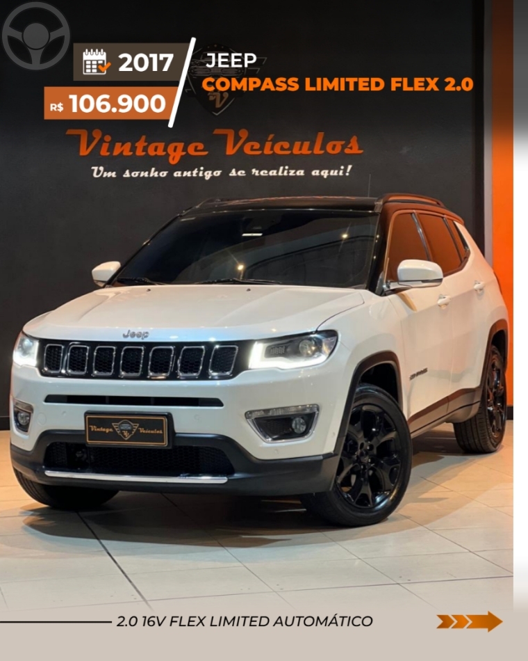 COMPASS 2.0 16V FLEX LIMITED AUTOMÁTICO - 2017 - CAXIAS DO SUL