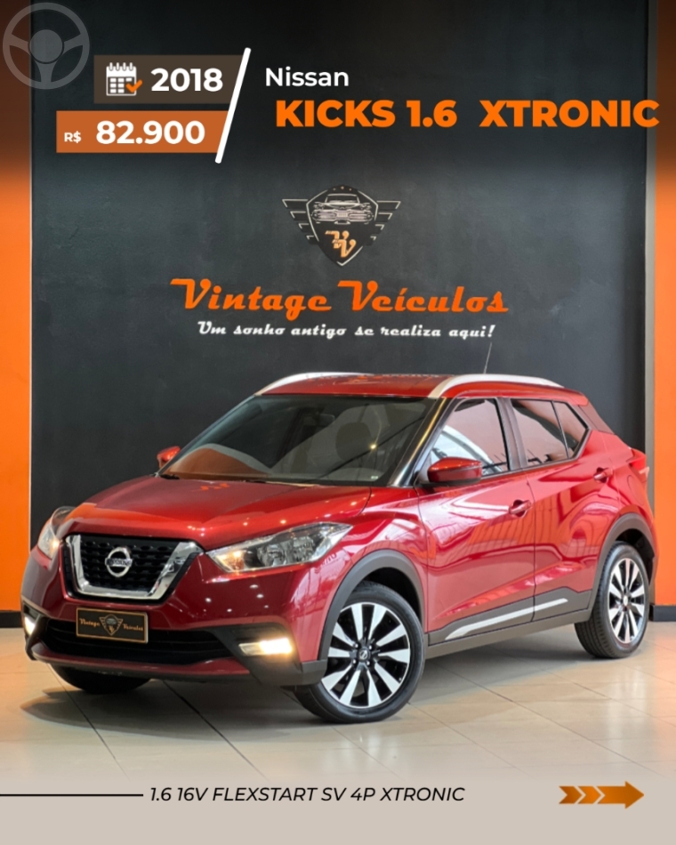 KICKS 1.6 16V FLEX SV 4P XTRONIC - 2018 - CAXIAS DO SUL