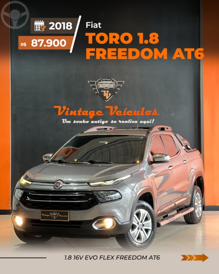 TORO 1.8 16V EVO FLEX FREEDOM ROAD AUTOMÁTICO - 2018 - CAXIAS DO SUL