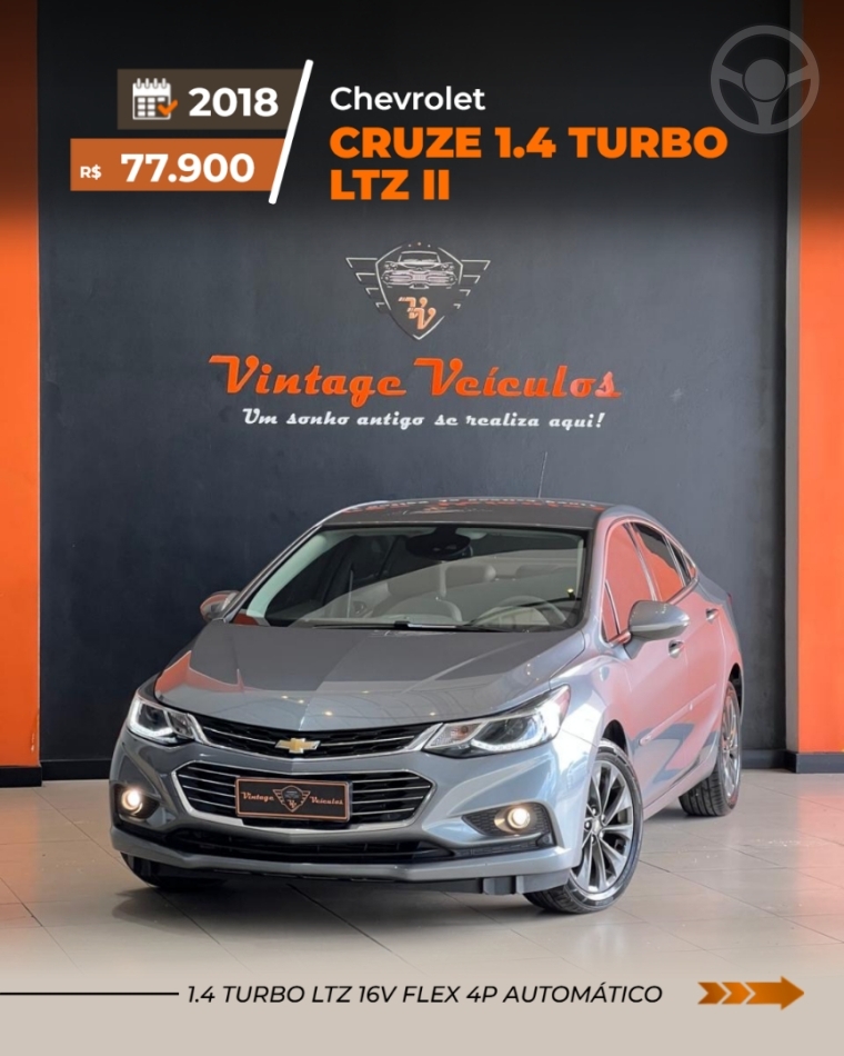 CRUZE 1.4 TURBO LTZ 16V FLEX 4P AUTOMÁTICO - 2018 - CAXIAS DO SUL