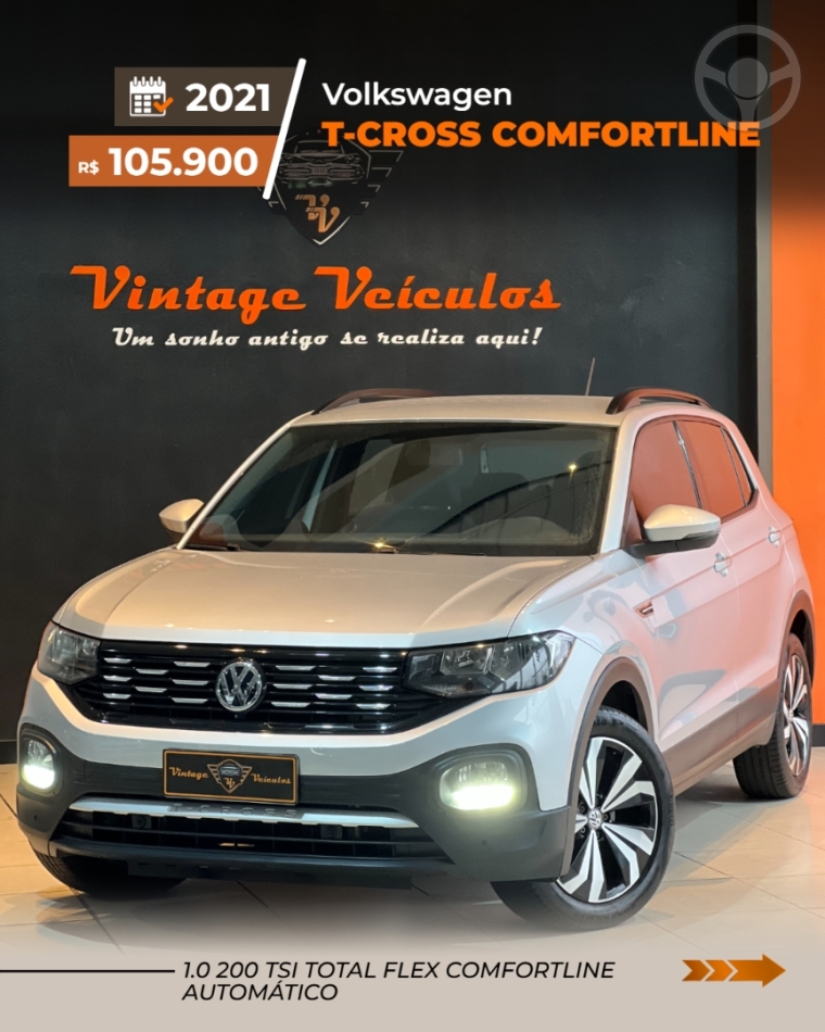 T-CROSS 1.0 COMFORTLINE TSI FLEX 4P AUTOMÁTICO - 2021 - CAXIAS DO SUL
