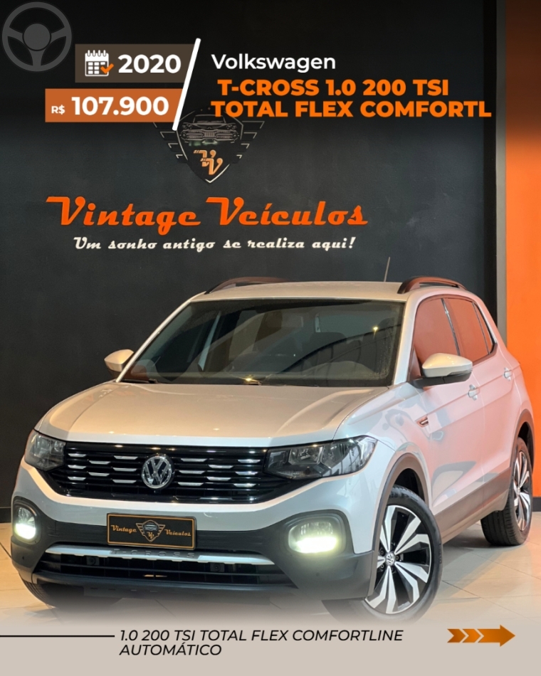 T-CROSS 1.0 COMFORTLINE TSI FLEX 4P AUTOMÁTICO - 2021 - CAXIAS DO SUL