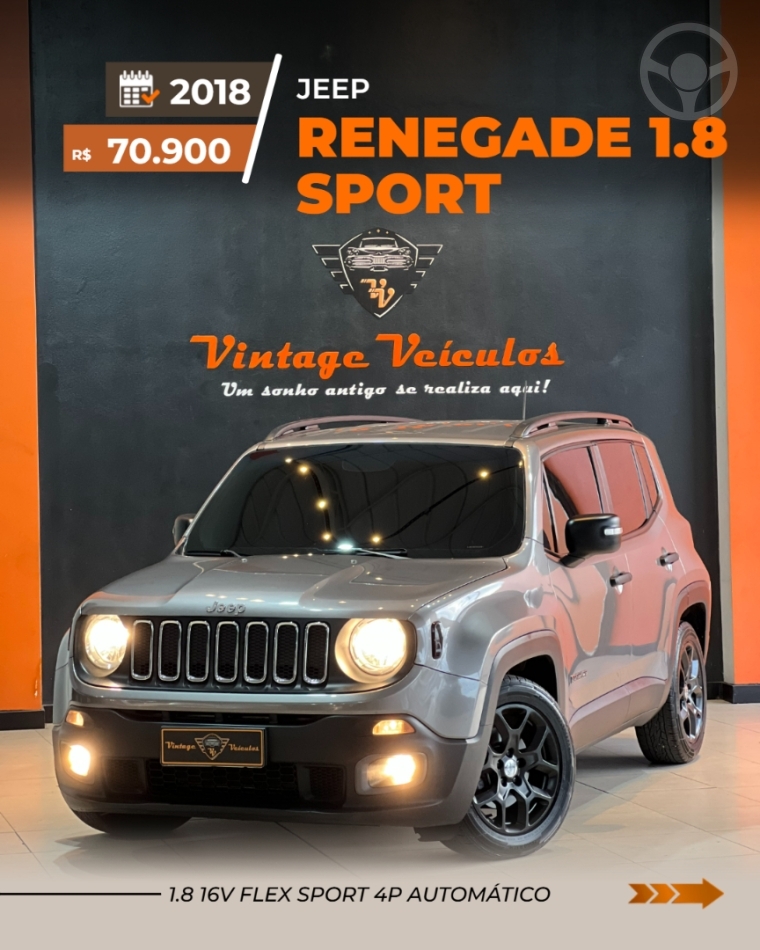 RENEGADE 1.8 16V FLEX SPORT 4P AUTOMÁTICO - 2018 - CAXIAS DO SUL