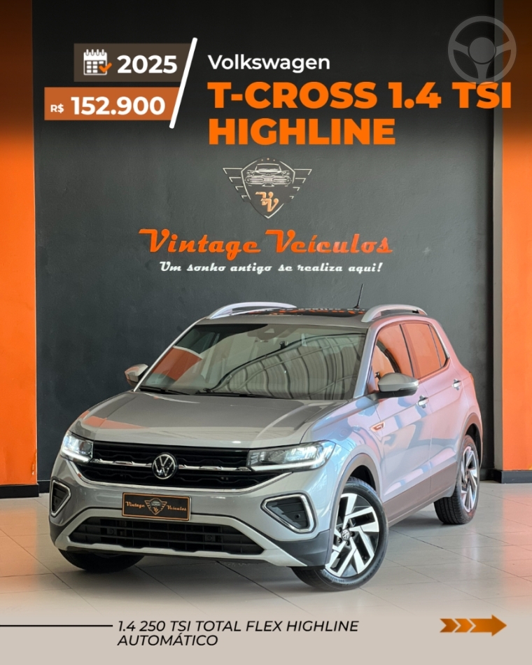T-CROSS 1.4 HIGHLINE TSI 16V FLEX 4P AUTOMÁTICO - 2025 - CAXIAS DO SUL