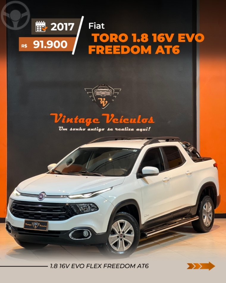 TORO 1.8 16V EVO FLEX FREEDOM AUTOMÁTICO - 2018 - CAXIAS DO SUL