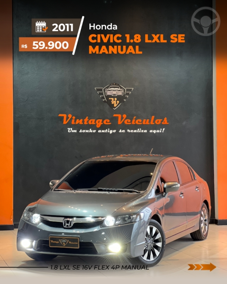CIVIC 1.8 LXL SE 16V FLEX 4P MANUAL - 2011 - CAXIAS DO SUL