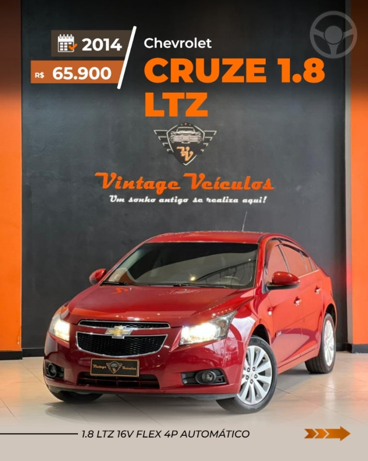 CRUZE 1.8 LTZ 16V FLEX 4P AUTOMÁTICO - 2014 - CAXIAS DO SUL