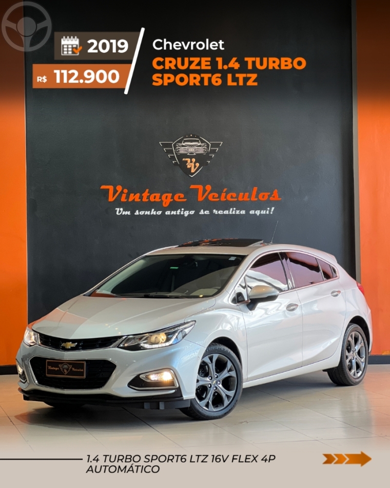 CRUZE 1.4 TURBO LTZ SPORT6 16V FLEX 4P AUTOMÁTICO - 2019 - CAXIAS DO SUL