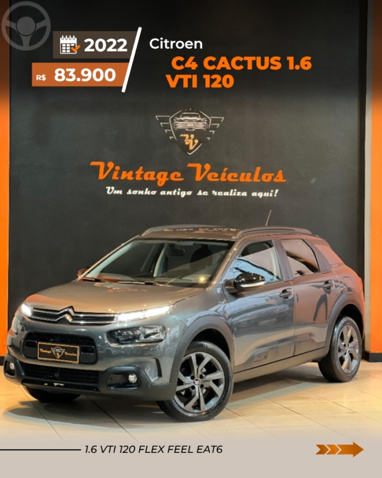 C4 CACTUS 1.6 VTI FEEL FLEX 4P AUTOMATICO - 2023 - CAXIAS DO SUL