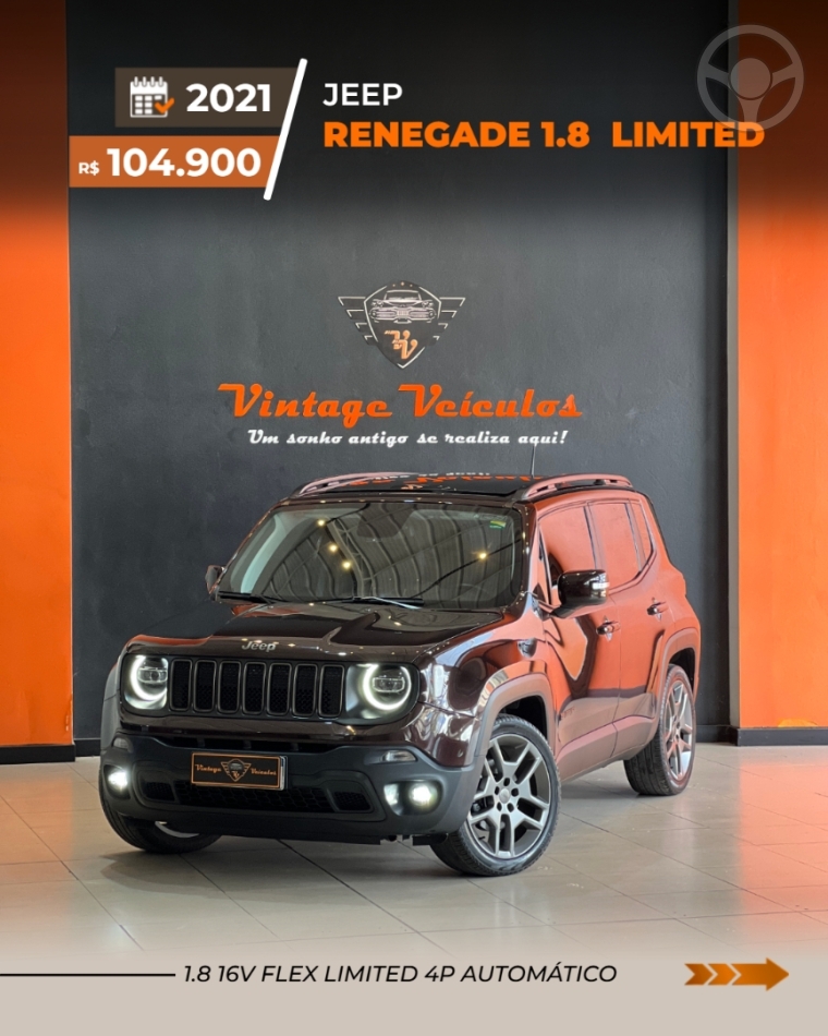 RENEGADE 1.8 16V FLEX LIMITED 4P AUTOMÁTICO - 2021 - CAXIAS DO SUL
