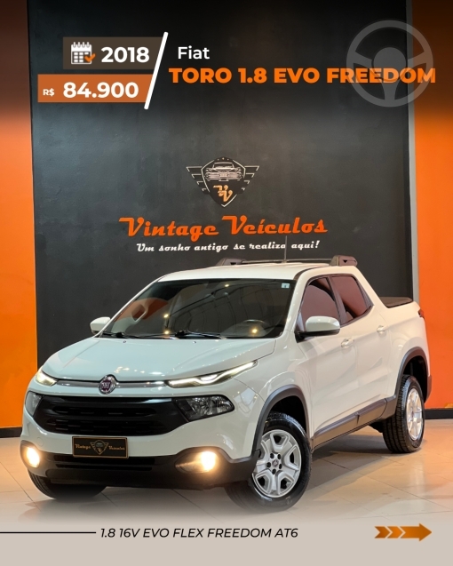 TORO 1.8 16V EVO FLEX FREEDOM AUTOMÁTICO - 2018 - CAXIAS DO SUL