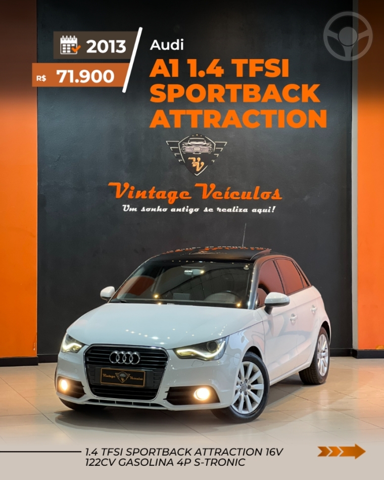A1 1.4 TFSI SPORTBACK ATTRACTION 16V 122CV 4P S-TRONIC - 2013 - CAXIAS DO SUL