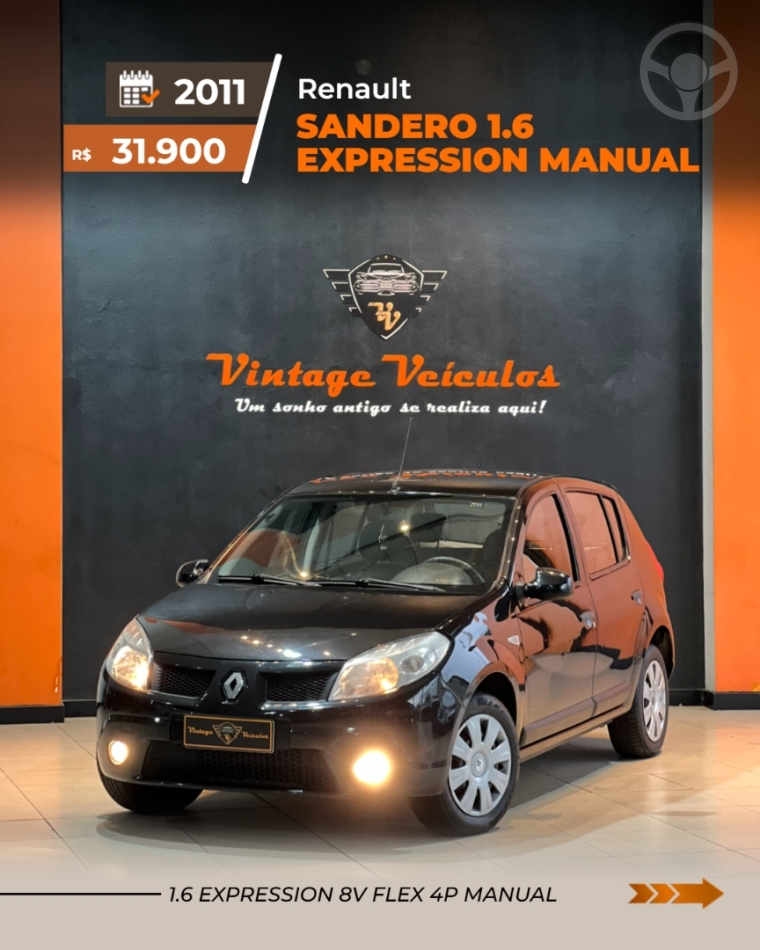 SANDERO 1.6 EXPRESSION 8V FLEX 4P MANUAL - 2011 - CAXIAS DO SUL