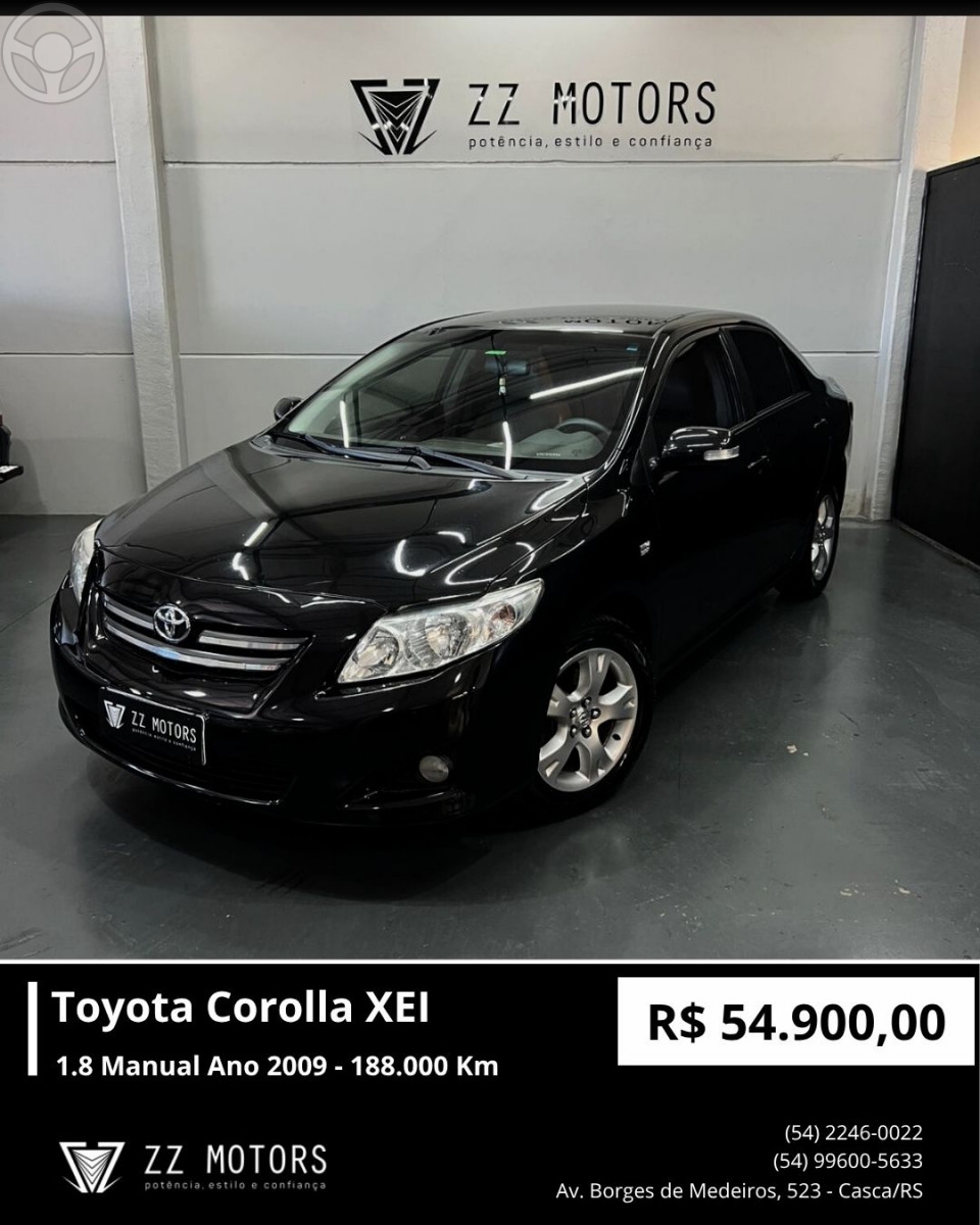 COROLLA 1.8 XEI 16V FLEX 4P MANUAL - 2009 - CASCA