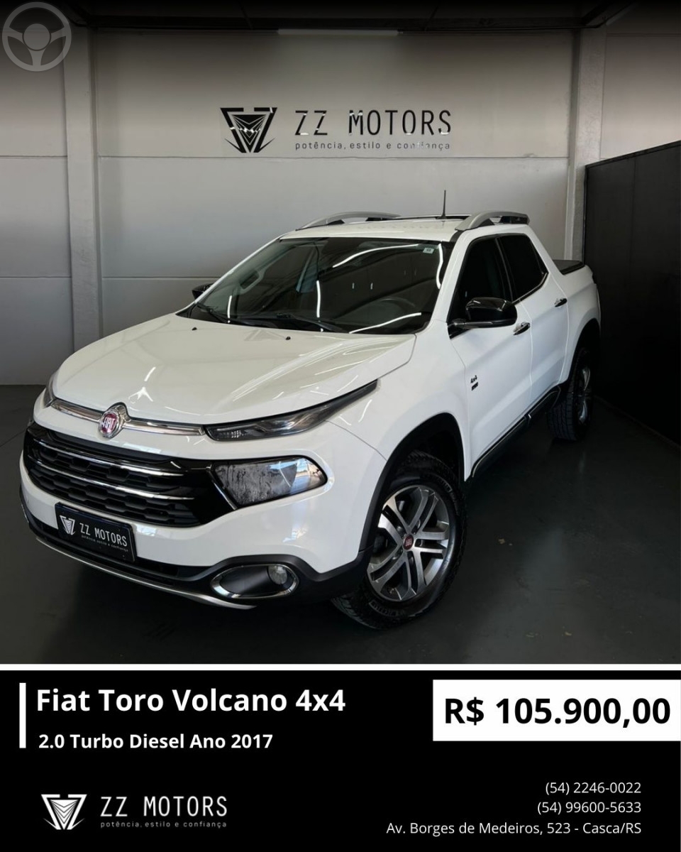 TORO 2.0 16V TURBO DIESEL VOLCANO AT9 4X4 AUTOMÁTICO - 2017 - CASCA