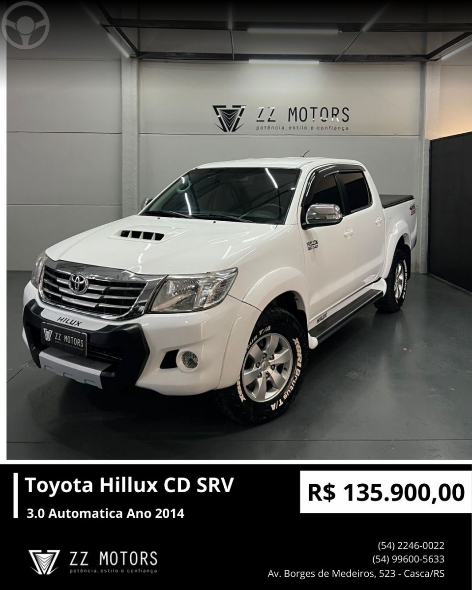 HILUX 3.0 SRV 4X4 CD 16V TURBO INTERCOOLER DIESEL 4P AUTOMÁTICO - 2014 - CASCA