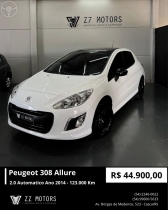 308 2.0 allure 16v flex 4p automatico 2014 casca