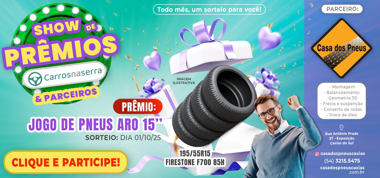Banner sorteio ativo